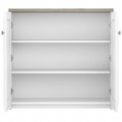 Bush Furniture Fairview 30.71" Small Storage Cabinet With 3 Shelves, Shiplap Gray/Pure White (WC53696-03) -Popular Furniture sp168353582 s7