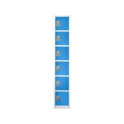 AdirOffice 72" 6-Tier Blue Storage Locker, 2/Pack (629-206-BLU-2PK)