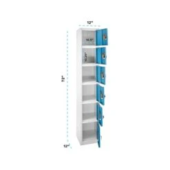 AdirOffice 72" 6-Tier Blue Storage Locker, 2/Pack (629-206-BLU-2PK) -Popular Furniture sp168531731 s7