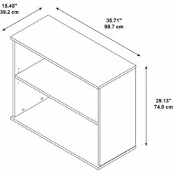 Bush Business Furniture 30H 2 Shelf Bookcase, Hansen Cherry (BK3036HC)