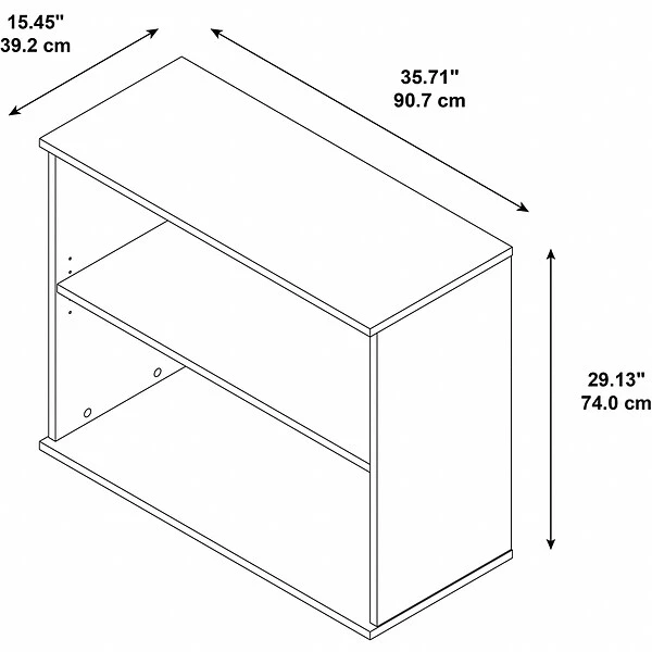 Bush Business Furniture 30H 2 Shelf Bookcase, Hansen Cherry (BK3036HC) 1 Bush Business Furniture 30H 2 Shelf Bookcase, Hansen Cherry (BK3036HC)