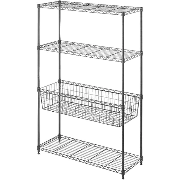 Whitmor Supreme 4-Tier 54" Storage Center Rack, Black (6310-7205) 1 Whitmor Supreme 4-Tier 54" Storage Center Rack, Black (6310-7205)
