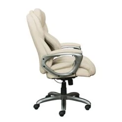 Serta Works My Fit Bonded Leather Executive Office Chair With Tailored Reach, Inspired Ivory (CHR200064) -Popular Furniture sp20343415 s7