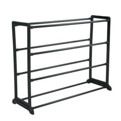 Simplify Stackable Shoe Rack, 12 Pair (23202-BLACK)