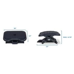 Mount-It! Tilt Adjustable Footrests, Black (MI-7801)