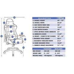 Techni Sport TS-F44 Fabric Ergonomic High Back Video Gaming Chair, Black (RTA-TSF44-BK) -Popular Furniture sp21519116 s7