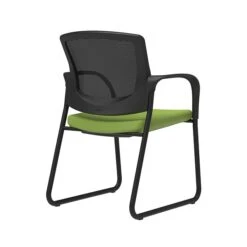 Union & Scale Workplace2.0™ Fabric And Mesh Guest Chair, Pear, Integrated Lumbar, Armless (53271)