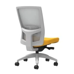 Union & Scale Workplace2.0™ Fabric Task Chair, Goldenrod, Adjustable Lumbar, Armless, Advanced Synchro-Tilt Seat Control (53563)