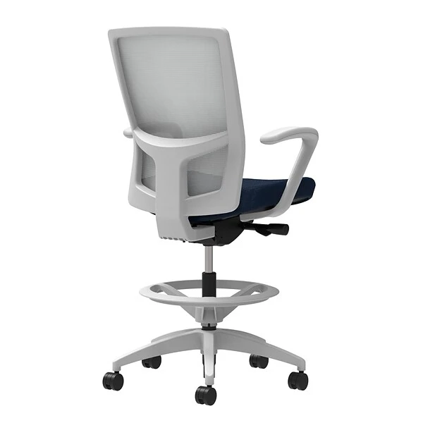 Union & Scale Workplace2.0™ Fabric Stool, Navy, Integrated Lumbar, Fixed Arms, Synchro-Tilt, Partial Assembly Required 1 Union & Scale Workplace2.0™ Fabric Stool, Navy, Integrated Lumbar, Fixed Arms, Synchro-Tilt, Partial Assembly Required
