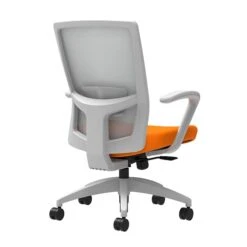 Union & Scale Workplace2.0™ Fabric Task Chair, Apricot, Adjustable Lumbar, Fixed Arms, Synchro-Tilt With Seat Slide (53515)