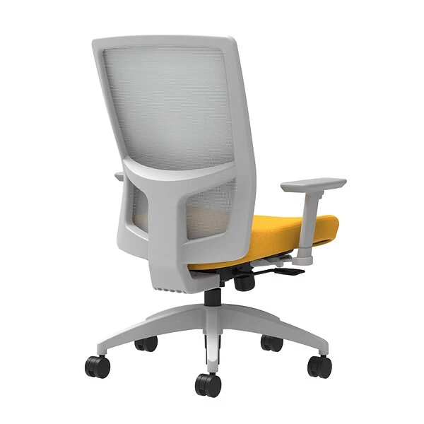 Union & Scale Workplace2.0™ Fabric Task Chair, Goldenrod, Integrated Lumbar, 2D Arms, Synchro-Tilt With Seat Slide (53478) 1 Union & Scale Workplace2.0™ Fabric Task Chair, Goldenrod, Integrated Lumbar, 2D Arms, Synchro-Tilt With Seat Slide (53478)