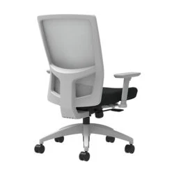 Union & Scale Workplace2.0™ Task Chair, Black Vinyl, Integrated Lumbar, 2D Arms, Synchro-Tilt With Seat Slide (53486)