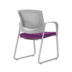 Union & Scale Workplace2.0™ Fabric Guest Chair, Amethyst, Integrated Lumbar, Fixed Arms, Stationary Seat Control (53743)