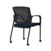 Union & Scale Workplace2.0™ Fabric Guest Chair, Navy, Integrated Lumbar, Fixed Arms, Stationary Seat Control (53708)