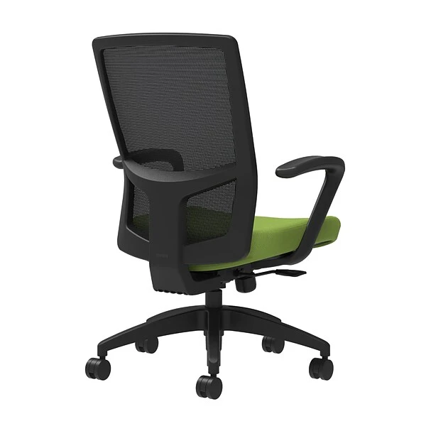 Union & Scale Workplace2.0™ Fabric Task Chair, Pear, Integrated Lumbar, Fixed Arms, Synchro-Tilt W/ Seat Slide Control (53634) 1 Union & Scale Workplace2.0™ Fabric Task Chair, Pear, Integrated Lumbar, Fixed Arms, Synchro-Tilt W/ Seat Slide Control (53634)