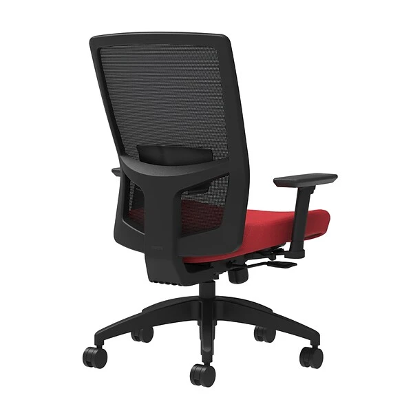 Union & Scale Workplace2.0™ Fabric Task Chair, Cherry, Adjustable Lumbar, 2D Arms, Synchro-Tilt With Seat Slide (53603) 1 Union & Scale Workplace2.0™ Fabric Task Chair, Cherry, Adjustable Lumbar, 2D Arms, Synchro-Tilt With Seat Slide (53603)