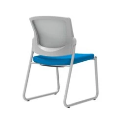 Union & Scale Workplace2.0™ Fabric Guest Chair, Cobalt, Integrated Lumbar, Armless, Stationary Seat Control (53756)