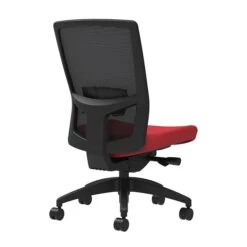 Union & Scale Workplace2.0™ Fabric Task Chair, Cherry, Adjustable Lumbar, Armless, Advanced Synchro-Tilt Seat Control (53651)