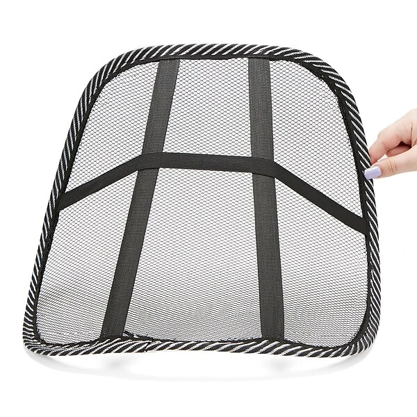 Mind Reader Mesh Lumbar Support Adjustable Breathable Cushion, Fits All Types Of Chairs, Car Seats, Black (BACKMESH-BLK) 2 Mind Reader Mesh Lumbar Support Adjustable Breathable Cushion, Fits All Types Of Chairs, Car Seats, Black (BACKMESH-BLK) - Image 2