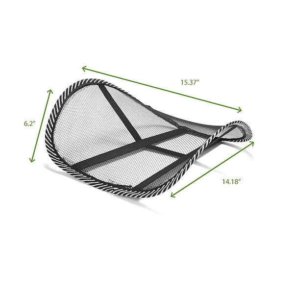 Mind Reader Mesh Lumbar Support Adjustable Breathable Cushion, Fits All Types Of Chairs, Car Seats, Black (BACKMESH-BLK) 6 Mind Reader Mesh Lumbar Support Adjustable Breathable Cushion, Fits All Types Of Chairs, Car Seats, Black (BACKMESH-BLK) - Image 6