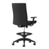 Union & Scale Workplace2.0™ Task Stool Upholstered 2D Adjustable Arms Black Fabric Limited Synchro Tilt