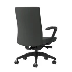 Union & Scale Workplace2.0™ Task Chair Upholstered, Fixed Arms, Iron Ore Fabric, Synchro Tilt Seat Slide (54188)