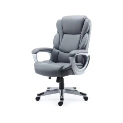 Quill Brand® Mcallum Bonded Leather Manager Chair, Gray (51474) -Popular Furniture sp41817394 s7
