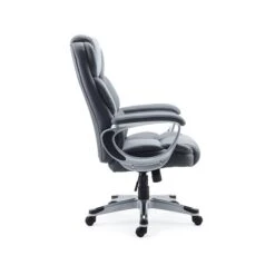 Quill Brand® Mcallum Bonded Leather Manager Chair, Gray (51474) -Popular Furniture sp41817395 s7
