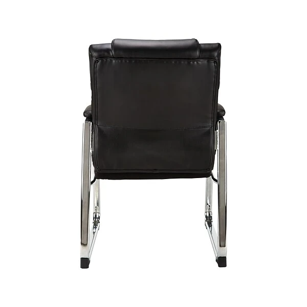 Quill Brand® Sonada Bonded Leather Back Leather Guest Chair, Black (28364-CC) 1 Quill Brand® Sonada Bonded Leather Back Leather Guest Chair, Black (28364-CC)