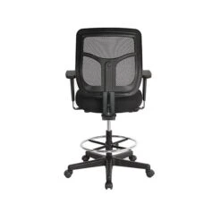 EuroTech Apollo Mesh Fabric Back Fabric Drafting Chair, Black (DFT9800)