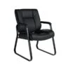 Global Offices To Go Luxhide Guest Chair, Black (OTG2782)