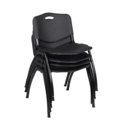 Regency 'M' Plastic Stack Chair, Black (4700BK) -Popular Furniture sp4547966 s7