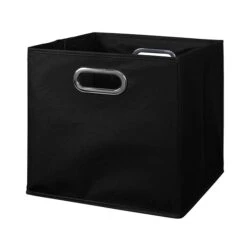 Niche Cubo Storage Set, 12 Cubes And 6 Canvas Bins, Truffle/Black (PC12PKTF6TOTEBK)