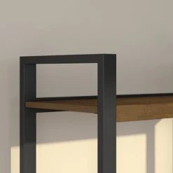 Bush Furniture Latitude 4 Shelf Etagere Bookcase, Rustic Brown Embossed (LAB130RB-03) 9 Bush Furniture Latitude 4 Shelf Etagere Bookcase, Rustic Brown Embossed (LAB130RB-03) -Popular Furniture sp47156804 s7