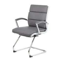 Boss CaressoftPlus Vinyl Guest Chair, Gray (B9479-GY) -Popular Furniture sp5014117 s7