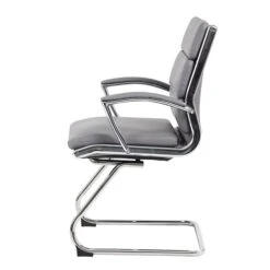 Boss CaressoftPlus Vinyl Guest Chair, Gray (B9479-GY) -Popular Furniture sp5014124 s7