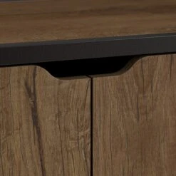 Bush Furniture Anthropology 30"H Small Storage Cabinet With Doors, Rustic Brown Embossed (ATS130RB-03) -Popular Furniture sp51221821 s7