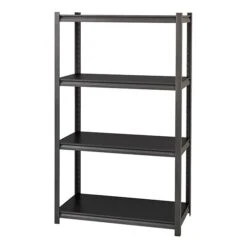 Iron Horse 3200 Concealed Rivet 4-Shelf Metal Stand Alone Shelving Unit, 36" W, Gray (20995) -Popular Furniture sp54766932 s7