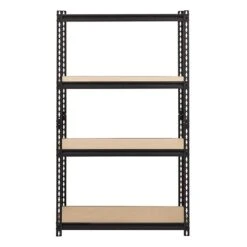 Iron Horse 2300 Lb. Rivet Series 4-Shelf Metal/Particle Board Shelving Unit, 36" W, Black (20991)
