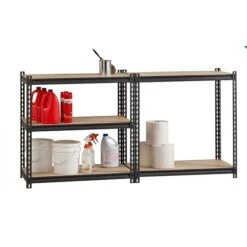 Iron Horse 2300 Lb. Rivet Series 5-Shelf Metal/Particle Board Shelving Unit, 36" W, Black (20992) -Popular Furniture sp54768334 s7