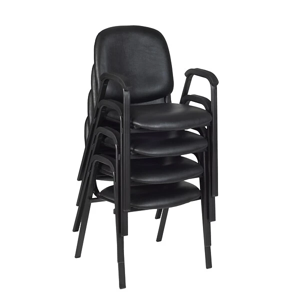 Regency Ace Vinyl Stack Chair, Black (2125LBK) 3 Regency Ace Vinyl Stack Chair, Black (2125LBK) - Image 3