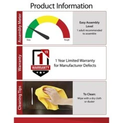 DHP Ameriwood Home Lawrence 4 Shelf Ladder Bookcase Bundle, Black 15 DHP Ameriwood Home Lawrence 4 Shelf Ladder Bookcase Bundle, Black -Popular Furniture sp60784300 s7