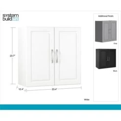 SystemBuild Kendall 24" Wall Cabinet, White (7366401PCOM) 12 SystemBuild Kendall 24" Wall Cabinet, White (7366401PCOM) -Popular Furniture sp60784583 s7