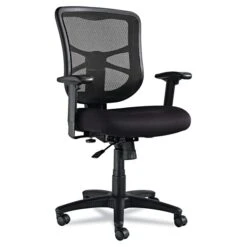 Alera Elusion Series Mesh Back Fabric Computer And Desk Chair, Black (ALEEL41ME10B)