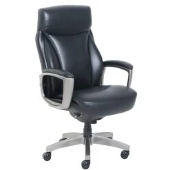 La-Z-Boy Arcadian Bonded Leather Executive Chair, Black (60009) -Popular Furniture sp67648338 s7