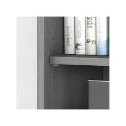 Bush Business Furniture Studio C 5 Shelf Bookcase With Doors, Platinum Gray (STC015PG) -Popular Furniture sp74535759 s7