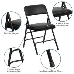 Flash Furniture HERCULES Vinyl Upholstered Reception Chair, Black, 4/Pack (HA-MC309AV-BK-GG) 12 Flash Furniture HERCULES Vinyl Upholstered Reception Chair, Black, 4/Pack (HA-MC309AV-BK-GG) -Popular Furniture sp80657247 s7
