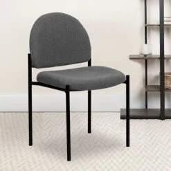 Flash Furniture Fabric Stackable Steel Side Chairs (BT5151GY)