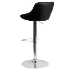 Flash Furniture Contemporary Vinyl Adjustable Height Barstool With Back, Black (CH82028MODBK) -Popular Furniture sp82711793 s7