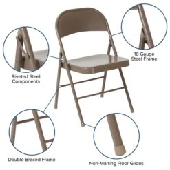 Flash Furniture HERCULES Series Metal Folding Chair, 4/Pk (4BDF002BGE) -Popular Furniture sp86237338 s7